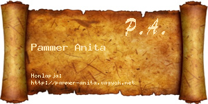 Pammer Anita névjegykártya